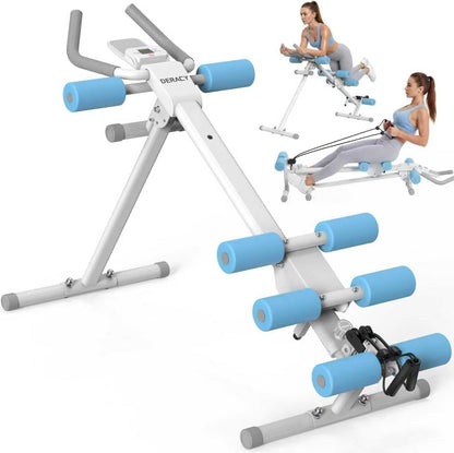 Adjustable Ab Workout Machine, Foldable Ab Trainer for Home Gym, 440 lbs Capacity