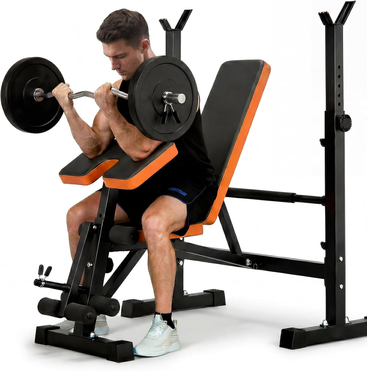 ASTM-Certified Weight Bench Set – 880-1980LBS, Rack & Leg Extension