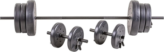 Weight 105 Pound Weight Set with Barbell - Home Gym Workout Equipment