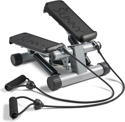 Health & Fitness Mini Stair Stepper with Resistance Bands for Home Gym, Adjustable Step Height, 300 lb Capacity, SunnyFit App